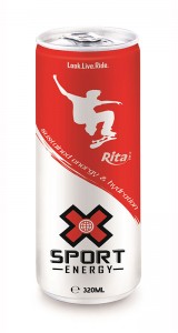 320ml Slim Can Sport Energy Drink red