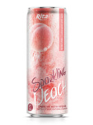 Supplier 320ml Sleek Can Sparkling Water Mix Peach Flavor