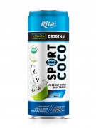 Premium quality 320ml canned fresh sport coconut water original 