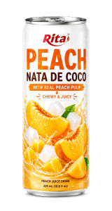 325 ml ( 10.9 fl oz) Peach nata de coco with real peach pulp 325 ml ( 10.9 fl oz) Peach nata de coco with real peach pulp