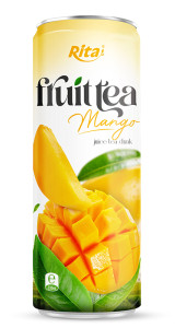 330ml Sleek alu can Mango bubble tea drink healthy with green tea