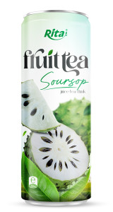 330ml Sleek alu can Soursop juice tea drink healthy with green tea non-alcoholic