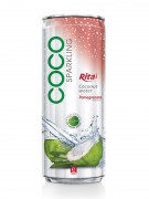 pomegranate flavor with sparking coconut water 