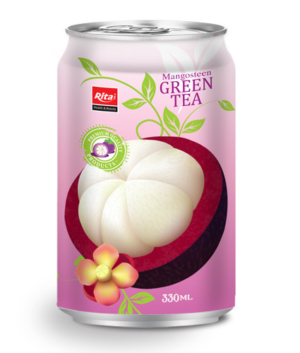 330ml canned Mangosteen Green Tea