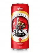 330ml canned Strong energy drink with strawberry flavor 