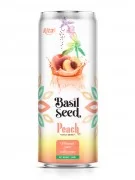 330ml cans Basil seed drink with Peach juice