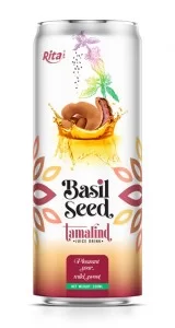 330ml cans Basil seed drink with Tamarind juice
