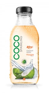 350ml Glass bottle Pineapple Flavor Sparking Coconut water