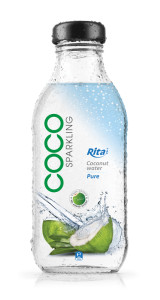 350ml Glass bottle Sparking Coconut water 