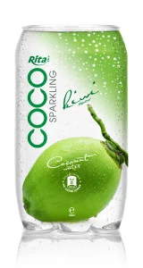 350ml Pet bottle Sparking coconut water with kiwi juice