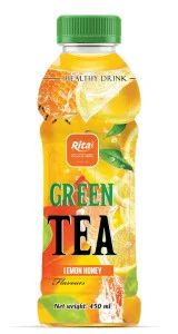 450ml bottle best green tea drink mix lemon honey flavours 