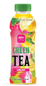450ml bottle best green tea drink mix lemon mint flavours 