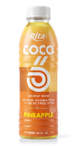 500ml Coconut Water with Electrolytes and Pineapple Flavor PET Bottle 500ml Coconut Water with Electrolytes and Pineapple Flavor PET Bottle