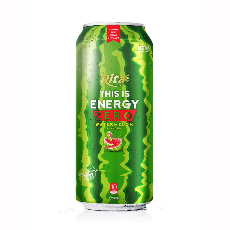 500ml Alu Can Watermelon Flavour Energy Drink Rita Beverage