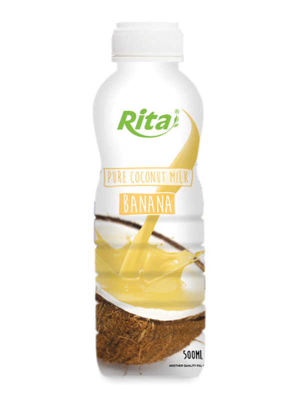 500ml PP bottle Pure Coconut Milk with Banana