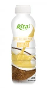 500ml PP bottle Pure Coconut Milk with Banana