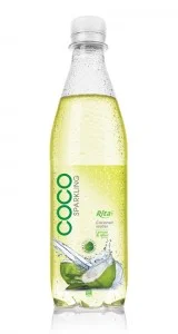 500ml Pet bottle lemon & mint  Flavor Sparking Coconut water )