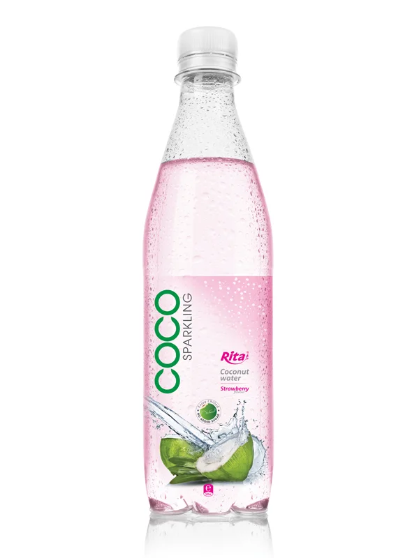 500ml Pet bottle strawberry Flavor Sparking Coconut water