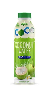 500ml Pet bottle pure coconut water energy drink NFC