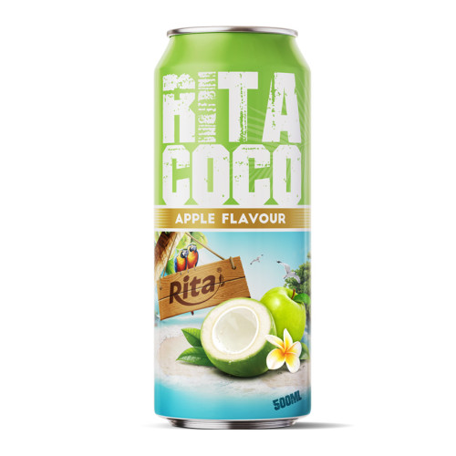500ml canned RITACOCO coconut water with apple flavour