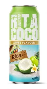 500ml canned RITACOCO coconut water with apple flavour