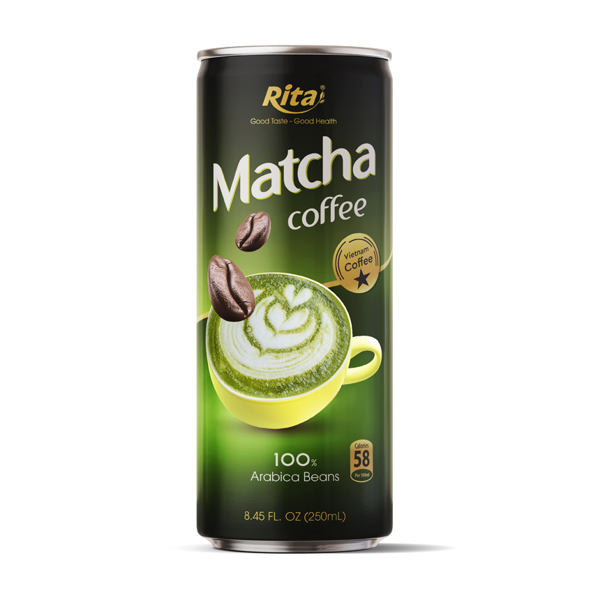 8.45 Fl oz Matcha Coffee  drink 100 Vietnam arabica beans 