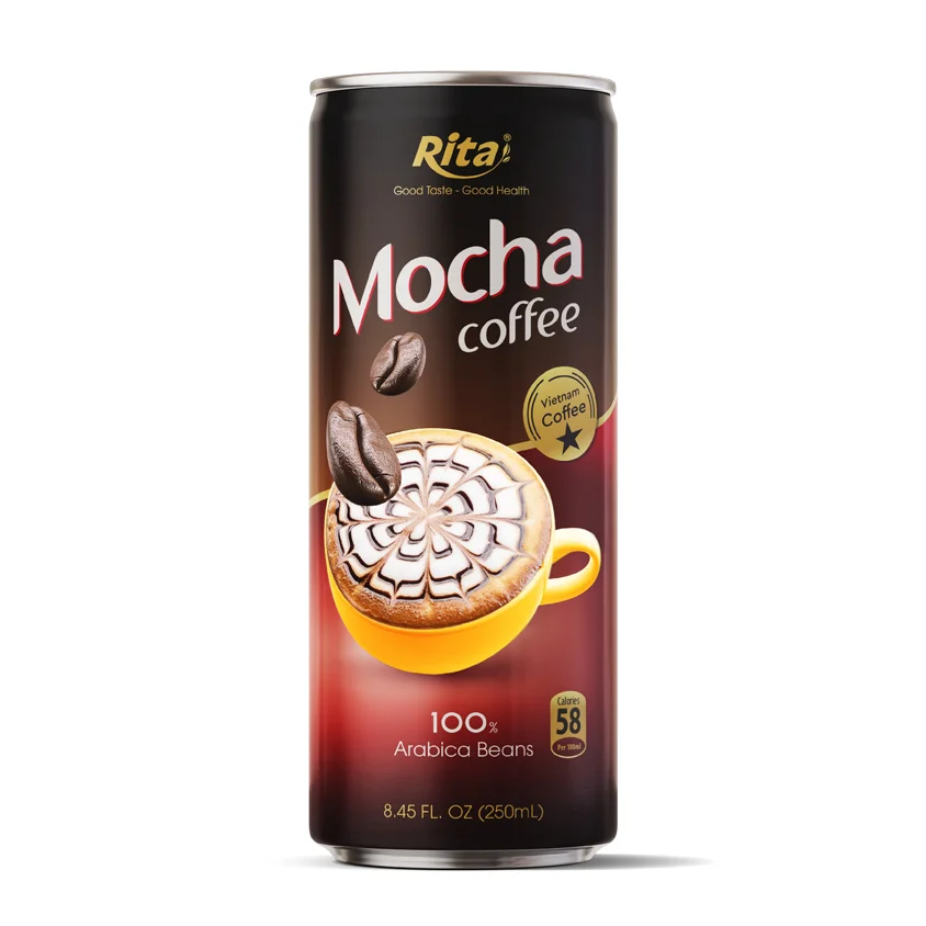 8.45 Fl oz Mocha Coffee  drink 100 Vietnam arabica beans 