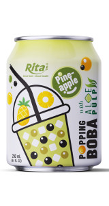 8.4 fl oz Cans Popping Boba with aloe pulp and pineapple