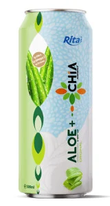 Aloe vera juice original  and CHIA seed drink 500ml cans