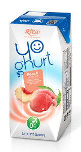 Aseptic 200ml peach Yoghurt