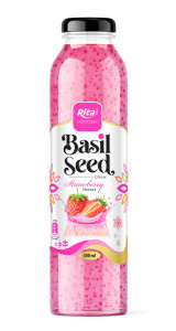 Basil seed drink with strawberry flavor 300ml 1