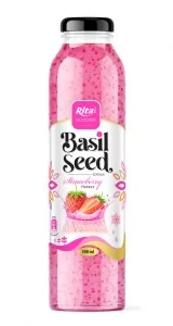 Basil seed drink with strawberry flavor 300ml 1