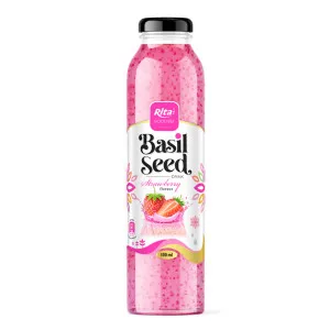 Basil seed drink with strawberry flavor 300ml 1