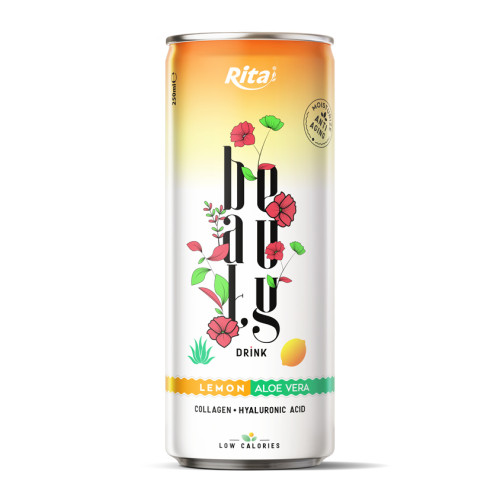 Beauty drink collagen and hyaluronic acid with lemon and aloe vera