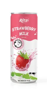 Best natrual Strawberry juice with real milk drink
