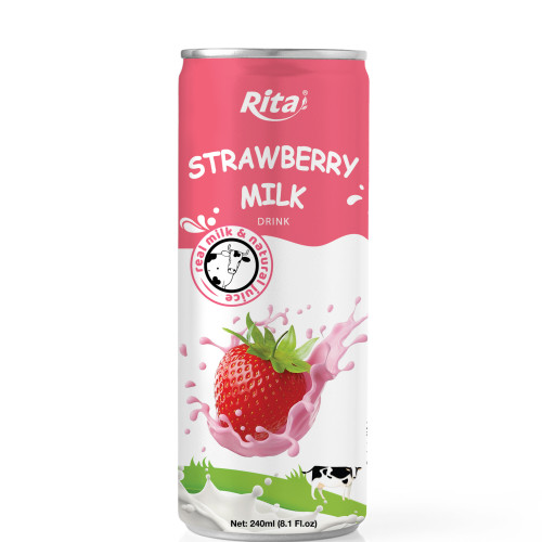 Best natrual Strawberry juice with real milk drink