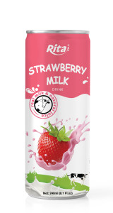 Best natrual Strawberry juice with real milk drink