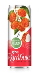 Best natural 320ml Rambutan juice drink exporter