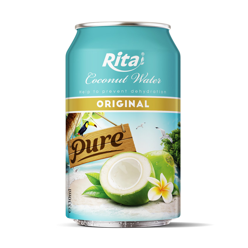 Best natural Rita coconut water 330ml short can