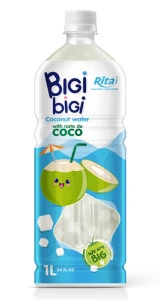 1L PET Bottle BiGi BiGi Coconut Water Drink with Nata de Coco