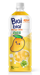 1L PET Bottle BiGi BiGi Mango Fruit Juice with Nata de Coco