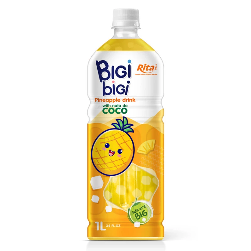 BiGi BiGi Pineapple Drink with Nata de Coco 1L PET Bottle - RITA Beverage