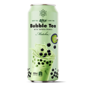 Bubble Tea 490ml can Matcha