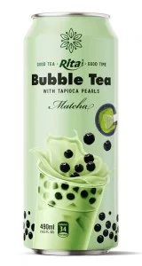 Bubble Tea 490ml can Matcha
