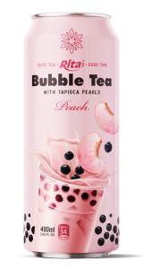 Bubble Tea 490ml can Peach