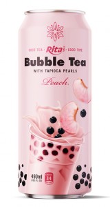 Bubble Tea 490ml can Peach