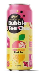 Bubble Tea with Chia Peach 490ml