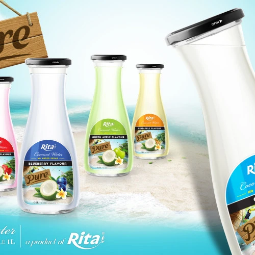 Coco 1L Glass bottle with fruit juice flavour