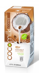 Coco Milk with  coffee flavour in prisma pak 200ml