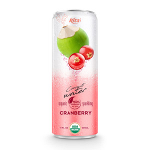 Coco Organic Sparkling with cranberry 320ml can 02